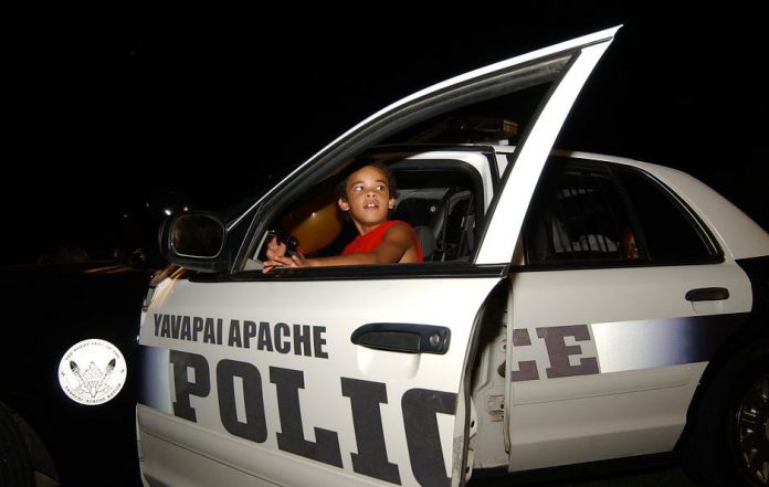 police cruisers and fire trucks are usually a favorite of the children who attend the annual National Night Out event. This year’s festivities take place Tuesday, Aug. 3.