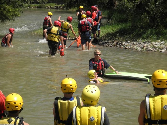 Camp Verde Students in Steve Darby’s fire science class at Camp Verde High School jumped in the river at Beasley Flats last week to learn swift-water rescue techniques. The students were coached by Darby and firefighters with the Camp Verde Fire District.