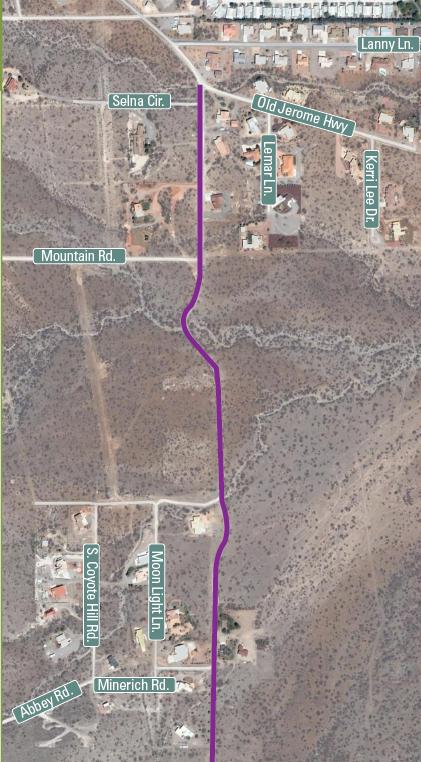 One road project contained in an Arizona Department of Transportation plan released Thursday, Dec. 9, would create a north-south thoroughfare that connects Old Jerome Highway to Abbey Road North via Minerich Road. Cost of the 0.62-mile project is estimated at $1.2 million.