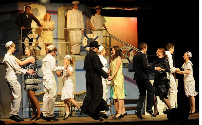 Big song and dance numbers abound in the Mingus Union High School production of Cole Porter’s “Anything Goes,” which opens Friday, April 1, at 7 p.m. The play follows an eclectic group of ocean liner passengers on their journey from New York to London.