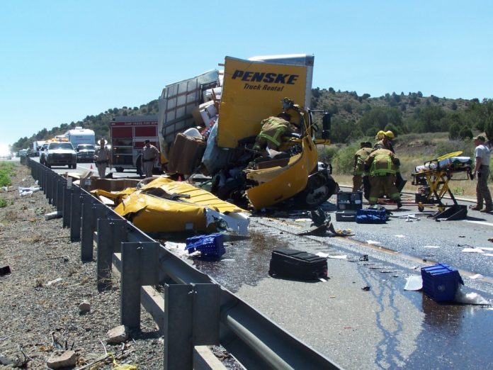 The passenger of a large truck was killed on Monday, June 27, while the driver had to be extracted and was flown to Flagstaff Medical Center, according to Barbara Rice, spokeswoman and fire marshal for the Camp Verde Fire District.