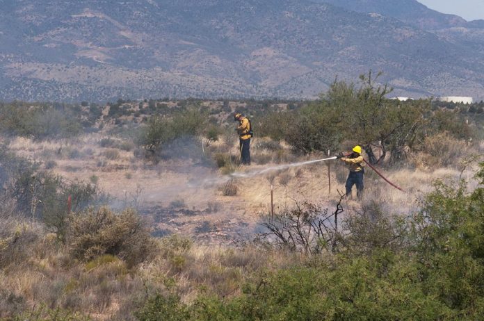 Several brush fires, believed to be caused by a vehicle, erupted around 9:30 a.m. on both sides of State Route 260 and milepost 214 on June 12, in Camp Verde. The fires were quickly extinguished, but consumed approximately one-quarter of an acre. A driver passing by used a fire extinguisher and put out one of the small spot fires. The road was closed for safety precautions, stopping traffic in both directions for approximately 30 minutes.