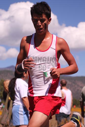 Joseph Sandoval heads for the home stretch at the Four Corners Invitational at Buffalo Park in Flagstaff.