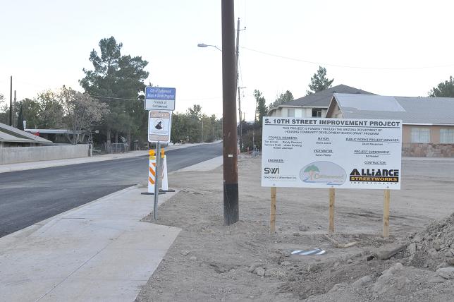 Cottonwood’s 10th Street Improvement Project, constructing new curbs and gutters along with sidewalks and a bike lane from Main Street to Mingus Avenue, broke ground Sept. 3.