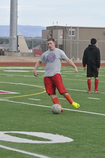 Marauders defenseman Mikey Gilboy practices with the team on Nov. 19