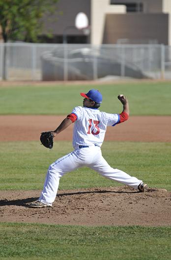 Eighth-grader Rafael Zapata pitches for Camp Verde Middle School in the Cowboys’ 8-3 home win Thursday, April 10, over Big Park Community School. The Cowboys have won two straight Verde Valley Conference titles and are 10-1 in search of a third under second-year head coach Spencer Young.