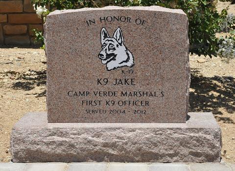 Cottonwood Police Department is considering a statue representing K-9 dogs. Camp Verde Marshal’s Office has a similar memorial to its first K-9, Jake, however Cottonwood’s memorial would be a cast bronze police statue like “The Calling.”