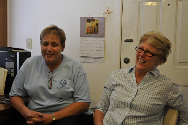 Donna McDonald, right, and Cheryl Pugh are spearheading a church group that helps people get jobs. The group helps clients create resumes, or modify existing ones, tailoring them to a specific job, as well as helping match people with positions that suit them, among many other things.