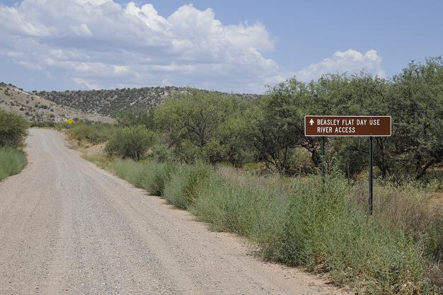 The road leading into Beasley Flat, a part of Prescott National Forest, has access to the Verde River and fishing and picnic areas with views of caves on the other side. Currently parts of the road are known as Beasley Flat Road, while others are River View Drive. To avoid dispatch confusion, as there are two other River View Drives in Camp Verde, the road may be renamed Beasley Flat Road from end to end.