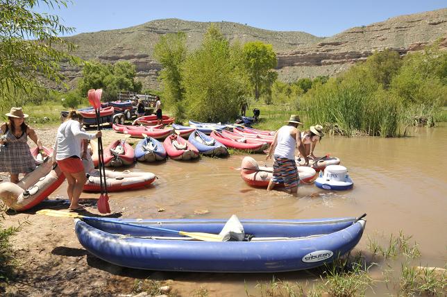 A group of river-goers sets off from the new TAPCO river access point to spend their Labor Day afloat. With the success of the new launch point, Clarkdale is in the process of planning what is next for the Verde River.