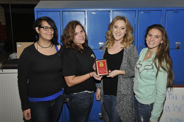 The Camp Verde National FFA Organization recently went to Yavapai College’s Chino Valley campus to compete in Career Development Events. The Floriculture group placed first overall, with members, from left, Shayla Campbell, Elyssa Shiply, Mollie Petersen and Kyrsten Pedersen.