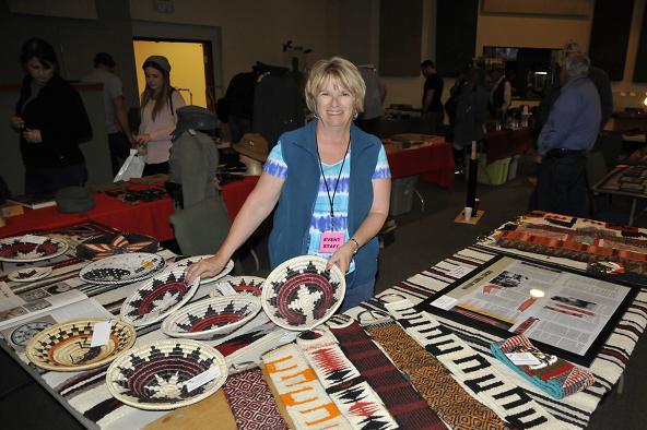 Pat Seltzer was at a gun show in Camp Verde last weekend, displaying not firearms, but a collection of Navajo baskets and saddle cinches. Seltzer and her husband Jack amassed the collection while living in the Four Corners region.