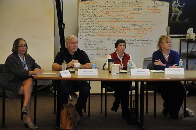 The Verde Valley Board Advisory Committee of Yavapai College’s District Governing Board held a higher education forum at the Yavapai-Apache Nation’s Administration Building last week. From left are Linda Buchanan, Randy Garrison, Carolyn Fisher and Amber Merchant-Lee.