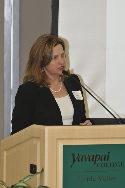 An Arizona Town Hall follow-up meeting was held at Yavapai College last week. Tara Jackson, president of Arizona Town Hall spoke to the group, consisting of leaders of the Verde Valley, including mayors, council members and college instructors.