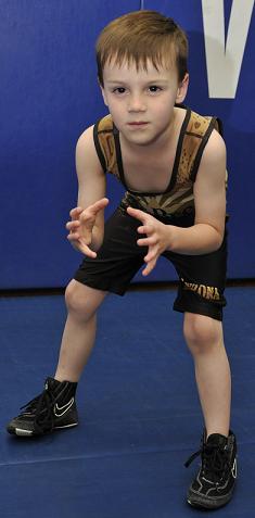 Rhett Uhler won the kindergarten level of Weekend Wars on March 21 after pinning Gary Smiley.