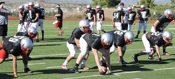 School is back in session, and football preseason training has begun. The Mingus Union High School Marauders took to the field after school for practice. They have a scrimmage Wednesday, Aug. 12, and open their season Friday, Aug. 21.