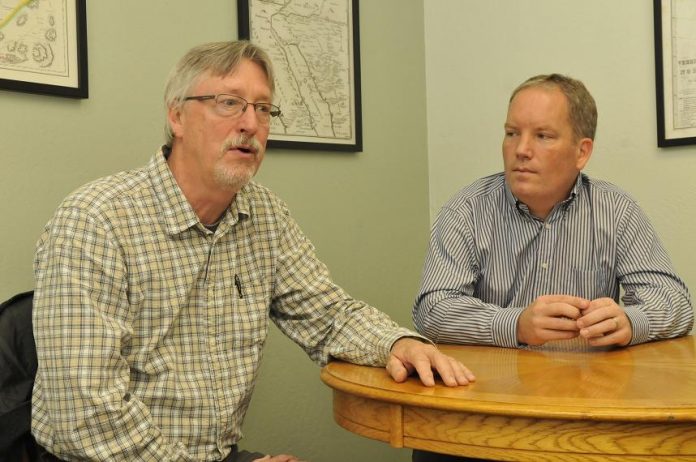 Economic Development Director Steve Ayers, left, and Town Manager Russ Martin are hopeful for Camp Verde’s economic future. With the new Verde Valley Medical Center clinic, infrastructure has been put into place that will attract new businesses to the area.