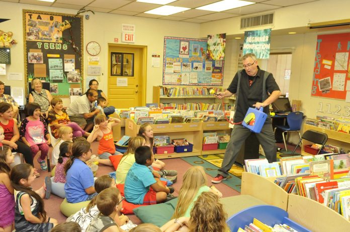 Magician Bret Fox came to the Camp Verde Community Library to put on a magic show for kids. Fox measured the kids’ magic power with his Magic Meter when the magic word “read” was shouted. The library has added several programs to its summer list.