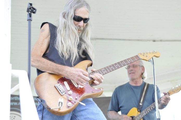 Guitarists, and especially blues players, know that tone starts in the hands. Bo Wilson plays lead guitar forBlues Dawg, playing a well-worn Strat, whose finish has worn through in spots, and is on its second neck. The band played in Clarkdale in last year’s Northern Arizona Blues Alliance International Blues Competition, with proceeds benefiting Clarkdale Community Services and NAZBA.