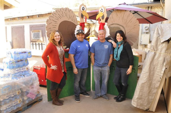 The Old Town Mission General Manager Kellie Wilson, Director of Maintenance Billy Rodriguez, Grocery Rescue Agent William Woodruff and Assistant General Manager Jill Marie Sweet, from left, will be among the staff holding a Community Thanksgiving Brunch from 11 a.m. to 1:30 p.m. on Wednesday, Nov. 23, at their location in Cottonwood. The mission will also distribute turkey dinners on Tuesday, Nov. 22.