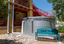Library cistern harvests rain