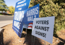 Political signs beset by theft and vandalism