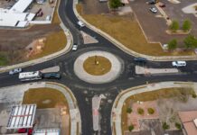Roundabout at Main and 10th streets nearly complete