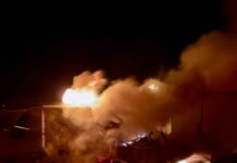 Woman airlifted after fire