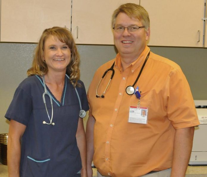 The Arizona Conference voted on a long list of issues. One of them that was voted favorably on was item 14: pass legislation supporting efforts to reduce Arizona’s shortage of health care professionals, like John Rooney, D.O., and Becky Perez, a Nationally Certified Medical Assistant, both of Verde Valley Medical Center’s Camp Verde Campus.