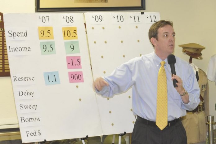 Arizona Secretary of State Ken Bennett visited Cottonwood this week to talk about the state of Arizona’s finances. Bennett also talked about his possible run for governor in 2014.