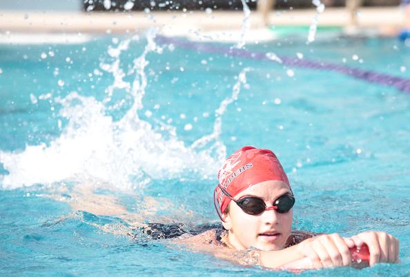 Leah Mount, an incoming senior for Mingus Union High School, swims this summer for the Sedona Swordfish under head coach A. Jay Bronson, who is also the head coach of the swimmers at rival Sedona Red Rock High School.