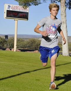 Freshman Nate Schultz, of Camp Verde High School, runs for the boys cross-country team. Schultz ran a 5K in under 18 minutes Saturday, Nov. 8, to finish 42nd at the Division IV state meet.