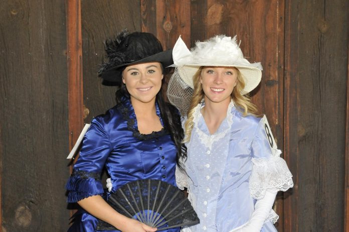 The Colonel’s Daughter Competition in Camp Verde will be held on Sunday, Sept. 25. After the horsemanship portion of last year’s competition, competitors donned old fashioned dresses that were once common at Fort Verde, and competed in poise and spoken eloquence. Laramie Mahan, right, won the ti
