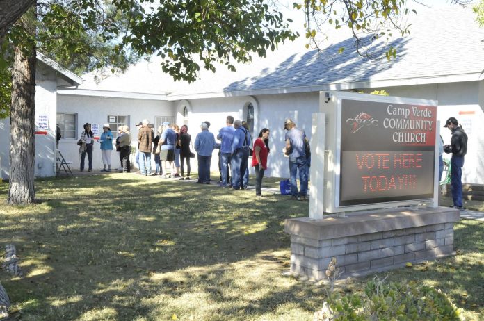 Voters head to the polls in Camp Verde.